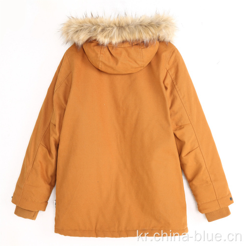 야외 겨울 따뜻한 파카 소년 재킷